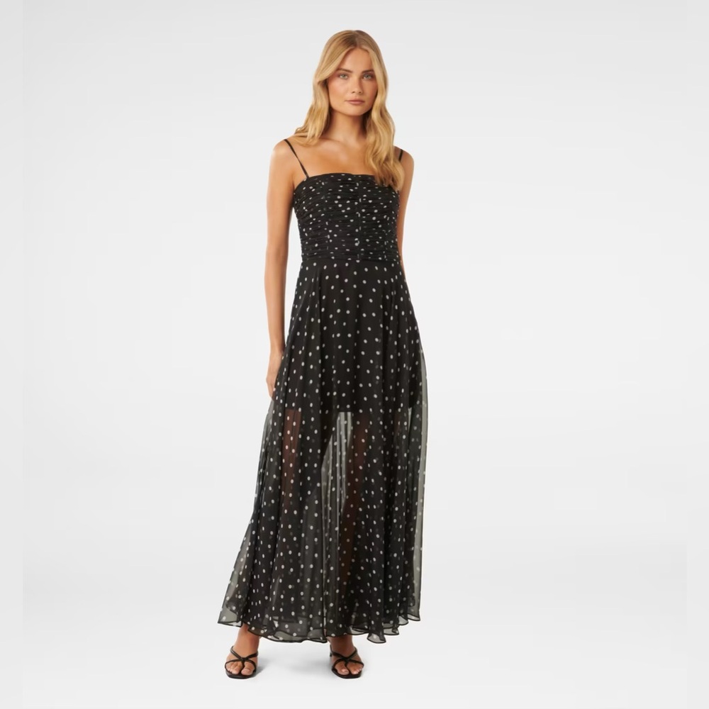 Ever New Black and White Polka Dot Maxi Dress